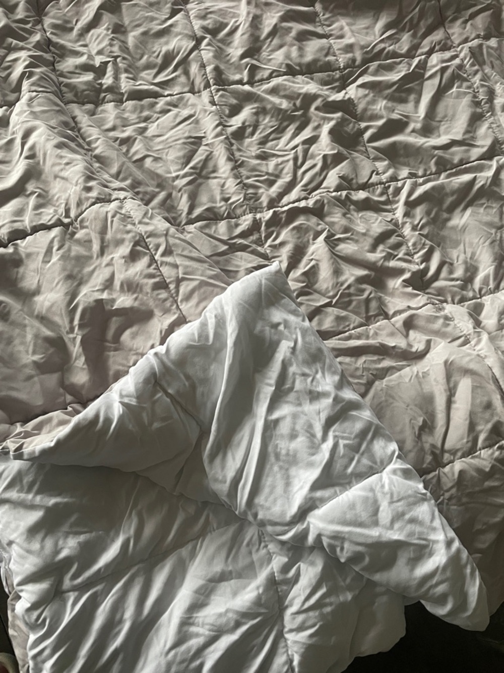 Room Essentials Reversible Comforter in Beige and White